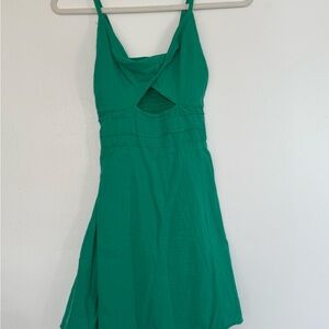Blanco Sleeveless Green Summer Dress - Small